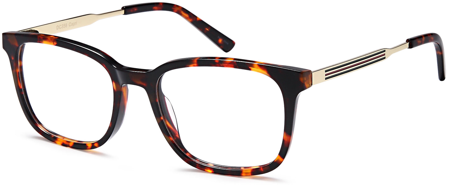DiCaprio DC 358 in Black Red, Blue Red or Tortoise Green Red
