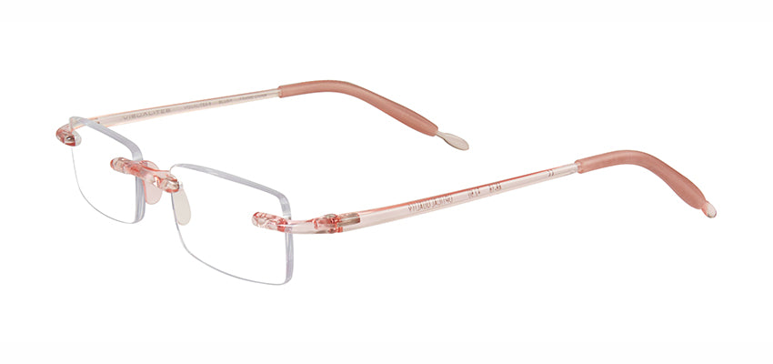 Visualites 08 Rimless Blue Light Filtering Computer Readers in Navy Blue, Crystal Clear or Classic Tortoise