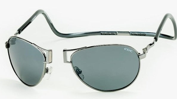 Clic Aviator Sunglasses in XXL Gunmetal