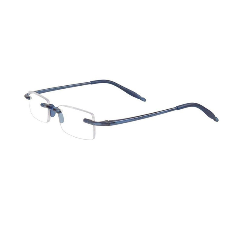 Visualites 08 Rimless Blue Light Filtering Computer Readers in Black, Smoke,Navy Blue, Crystal Clear or Classic Tortoise