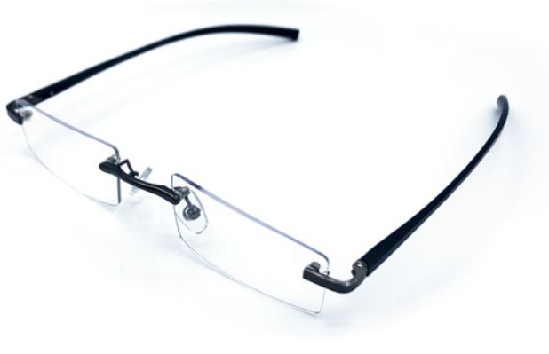 Visualites X Aluminum Stem Rimless Rectangle in Black, Blue, Burgundy or Silver