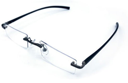Visualites X Aluminum Stem Rimless Rectangle in Black, Blue, Burgundy or Silver