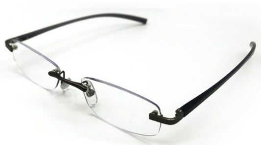 Visualites X Aluminum Stem Rimless Pillow in Black, Blue, Burgundy or Silver Reading Glasses
