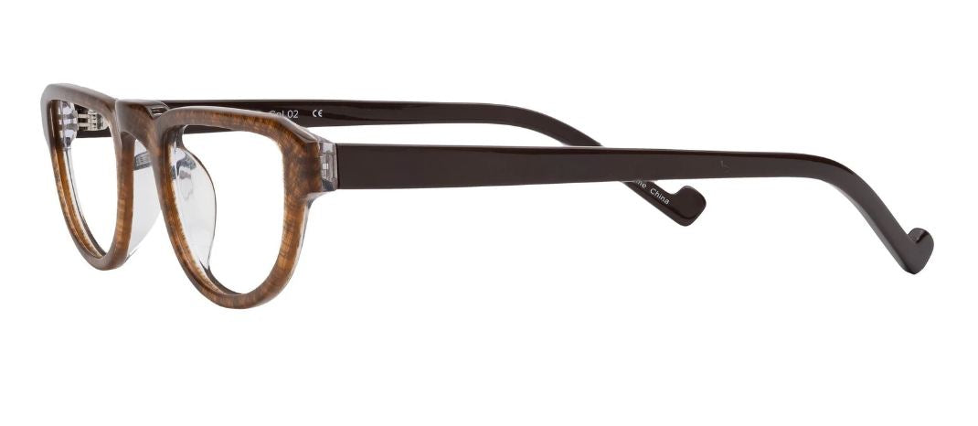 Renee's Readers Half Eye Chloe in Butterscotch and Brown Grid or Red and Black Grid