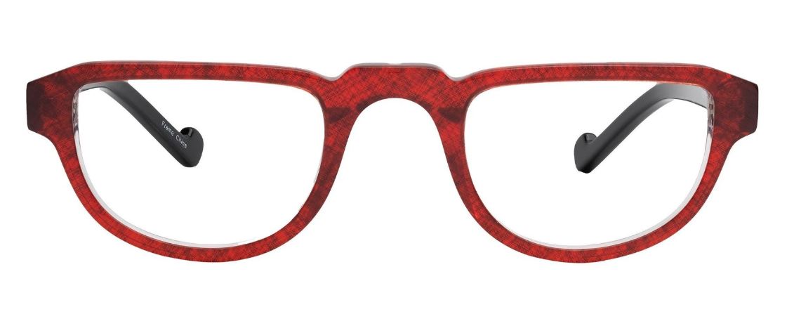 Renee's Readers Half Eye Chloe in Butterscotch and Brown Grid or Red and Black Grid