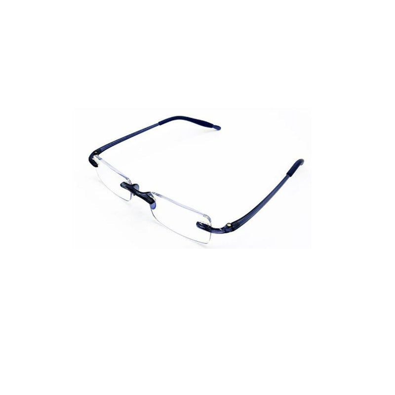 Visualites 08 Rimless Blue Light Filtering Computer Readers in Black, Smoke,Navy Blue, Crystal Clear or Classic Tortoise