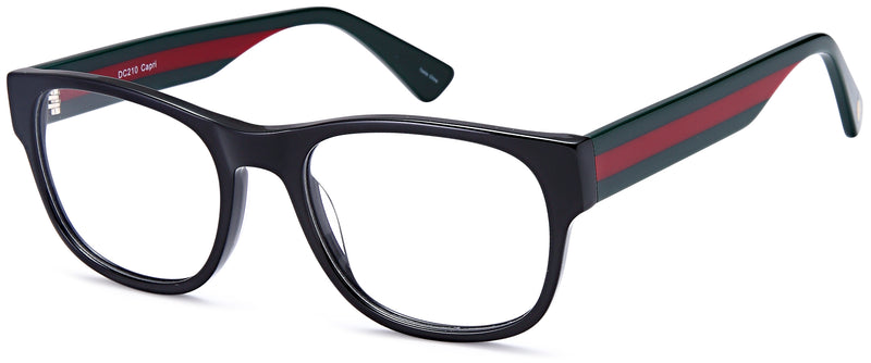 DiCaprio DC 210 In Black Green Red, Burgundy Blue Red White, Crystal Black Grey Or Tortoise Blue Red