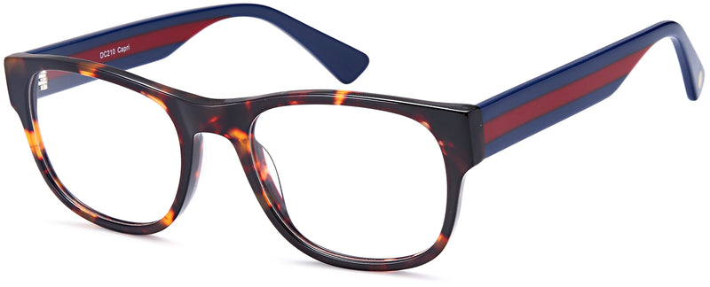 DiCaprio DC 210 In Black Green Red, Burgundy Blue Red White, Crystal Black Grey Or Tortoise Blue Red