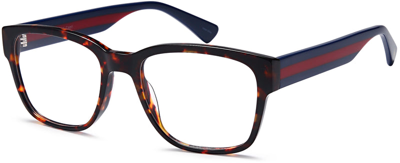 DiCaprio DC 219 in Black Green Red, Blue Red, Burgundy Blue Red White or Tortoise Blue Red