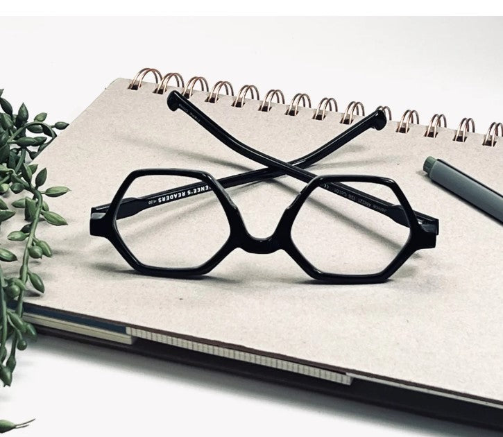Renee's Readers Blue Light Blocking Janice in Dark Vintage Tortoise or Classic Black