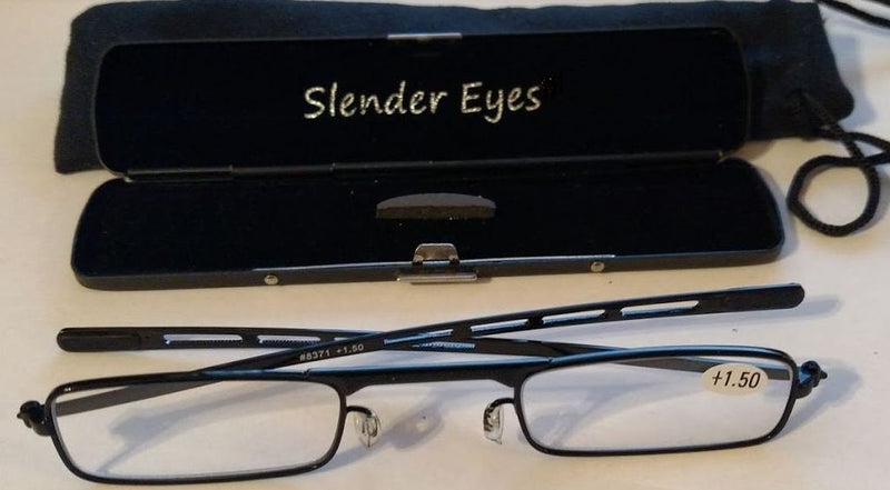 Slender Eyes 2.0 Compact Reader and Phone Stand in Black, Gold or Gunmetal