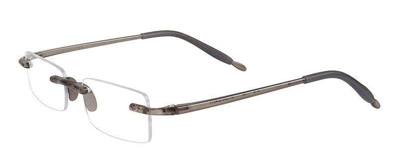 Visualites 08 Rimless Blue Light Filtering Computer Readers in Black, Smoke,Navy Blue, Crystal Clear or Classic Tortoise