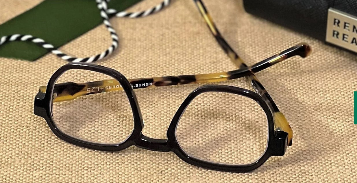 Renee's Readers Blue Light Blocking Matthew in Grey w/Blonde temples or Brown w/Brown Blue Temples