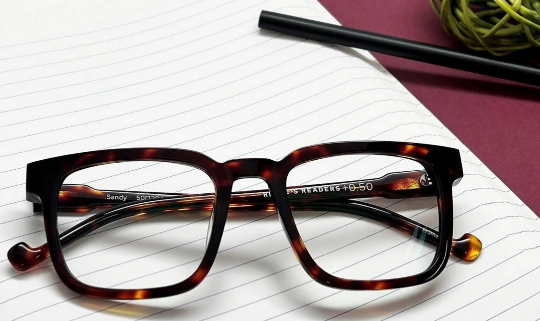 Renee's Readers Blue Light Blocking Sandy in Classic Tortoise or Classic Black