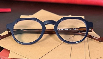 Renee's Readers Blue Light Blocking Theo in True Navy/Tortoise or Black/Tortoise