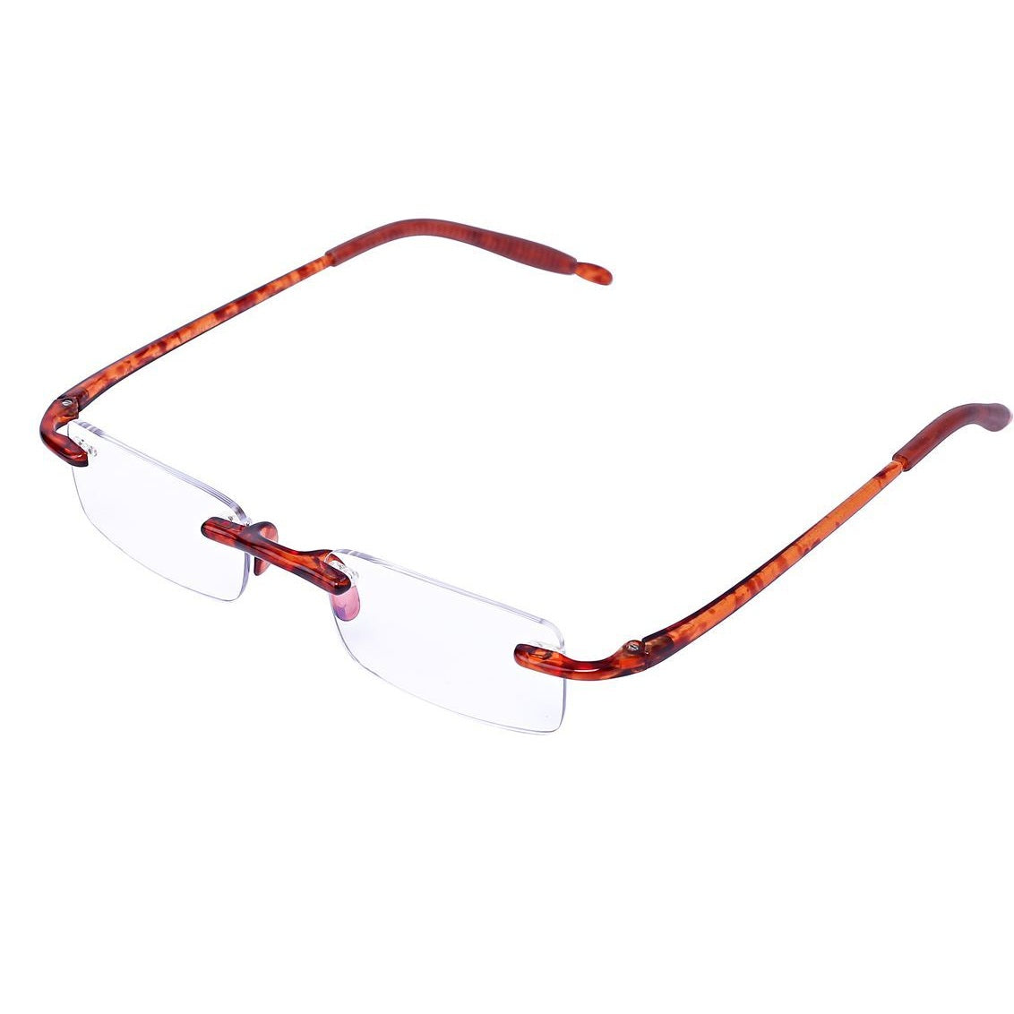 Visualites 08 Rimless Blue Light Filtering Computer Readers in Black, Smoke,Navy Blue, Crystal Clear or Classic Tortoise