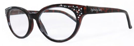 Sydney Love 424 in Blue Tortoise or Dark Brown Tortoise w/ Crystal accents - ReadingGlassWorld