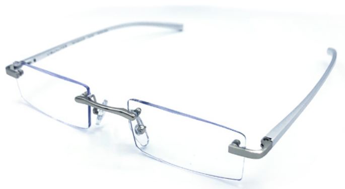 Visualites X Aluminum Stem Rimless Rectangle in Black, Blue, Burgundy or Silver