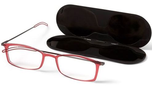 Thin Optics Brooklyn Reading Glasses in Black, Red or Clear - ReadingGlassWorld