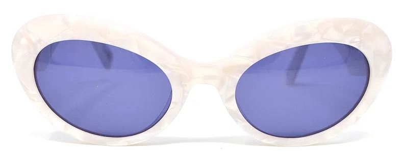Scojo New York CHEEKY sunglasses in White Marble - ReadingGlassWorld