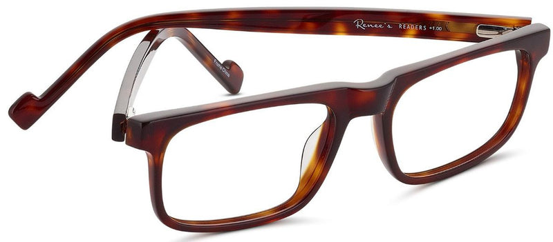 Renee's Readers Dave in Brown or Grey Tortoise, w/ Extra Long Temples - ReadingGlassWorld