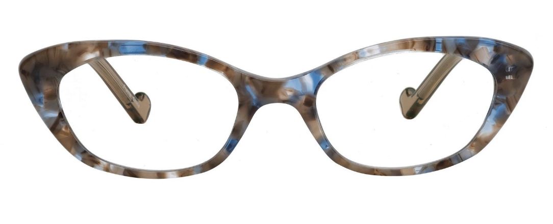 Renee's Readers Blue Light Blocking Cat Eye Lauren in Grey Rose or Brown Rose