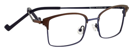 Renee's Readers Lightweight Leslie in Charcoal/Taupe or Brown/Navy - ReadingGlassWorld