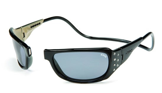 Clic Monarch Polarized Sunglasses in black with Jeweled Temples