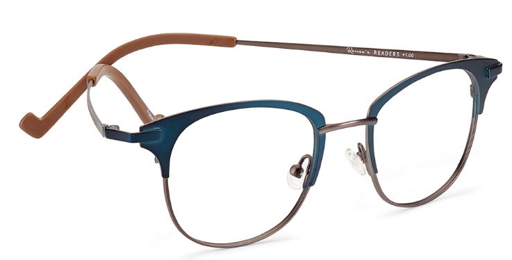Renee's Readers Lightweight Siobhan in Spruce/Taupe or Black/Light Gold - ReadingGlassWorld