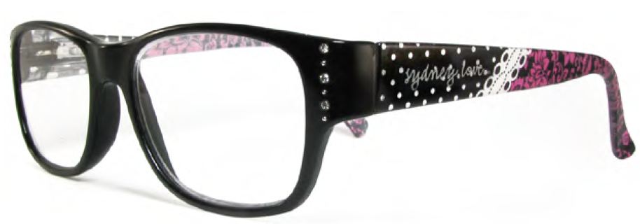Sydney Love 1007 in Black Lace, Black Floral or Black Dot - ReadingGlassWorld