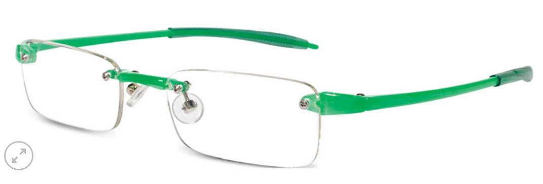 Visualite 01 Rimless Rectangle offered in 14 exciting colors - ReadingGlassWorld