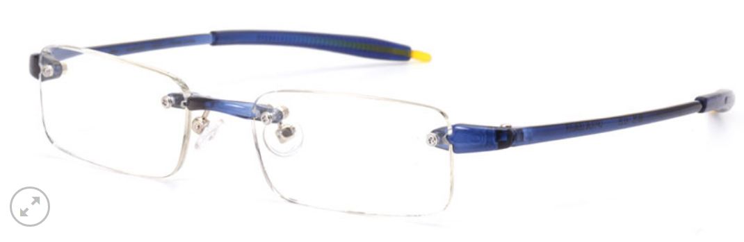 Visualite 01 Rimless Rectangle offered in 14 exciting colors - ReadingGlassWorld