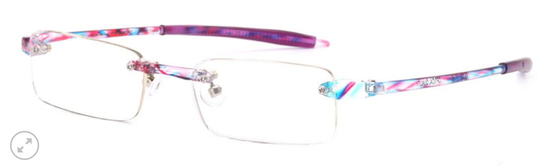 Visualite 01 Rimless Rectangle offered in 14 exciting colors - ReadingGlassWorld