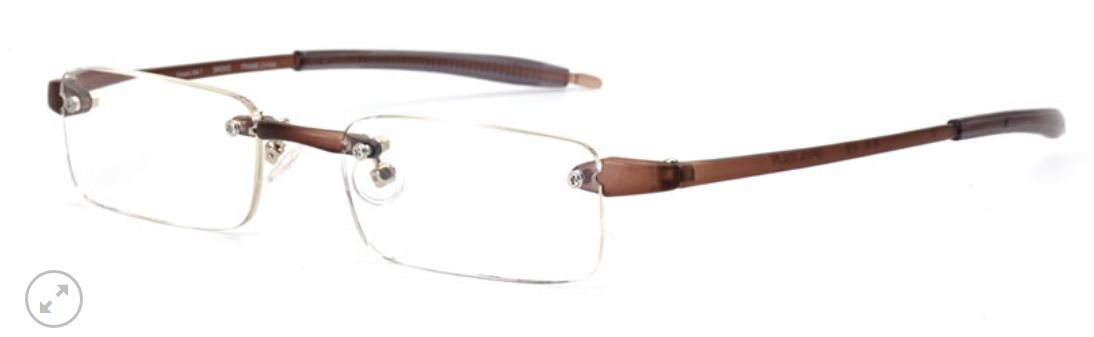 Visualite 01 Rimless Rectangle offered in 14 exciting colors - ReadingGlassWorld