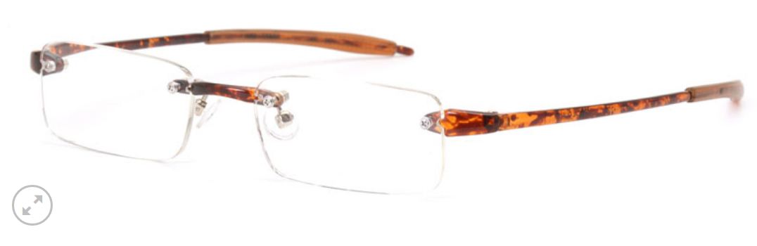 Visualite 01 Rimless Rectangle offered in 14 exciting colors - ReadingGlassWorld