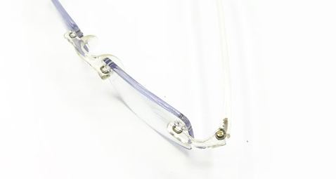Visualite 08 Rimless Blue Light Filtering Computer Readers in Blue or Crystal - ReadingGlassWorld
