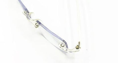 Visualite 08 Rimless Blue Light Filtering Computer Readers in Blue or Crystal - ReadingGlassWorld